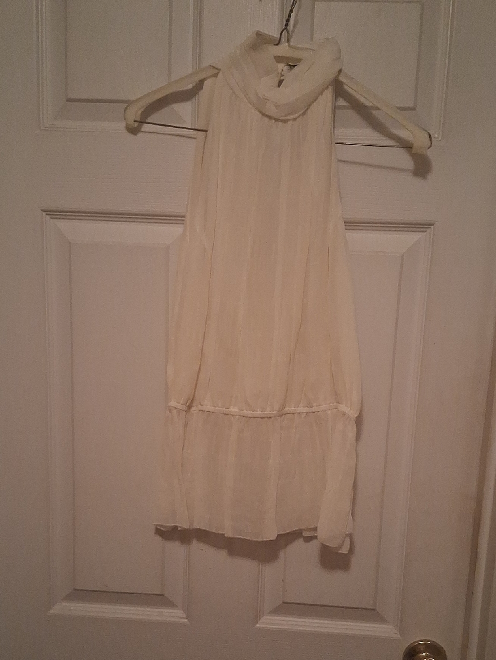 Jennie Maac Cream Halter Neck Sleeveless Camisole Size S/6